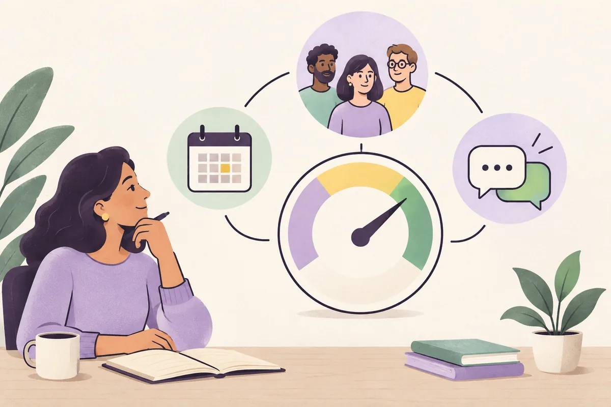 Une revue des retours clients considère le score avec les personnes, la date de l’enquête et les commentaires